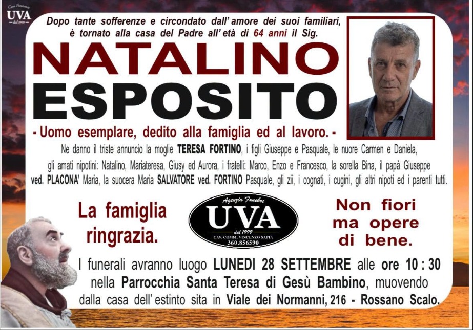 Necrologio di Natalino Esposito