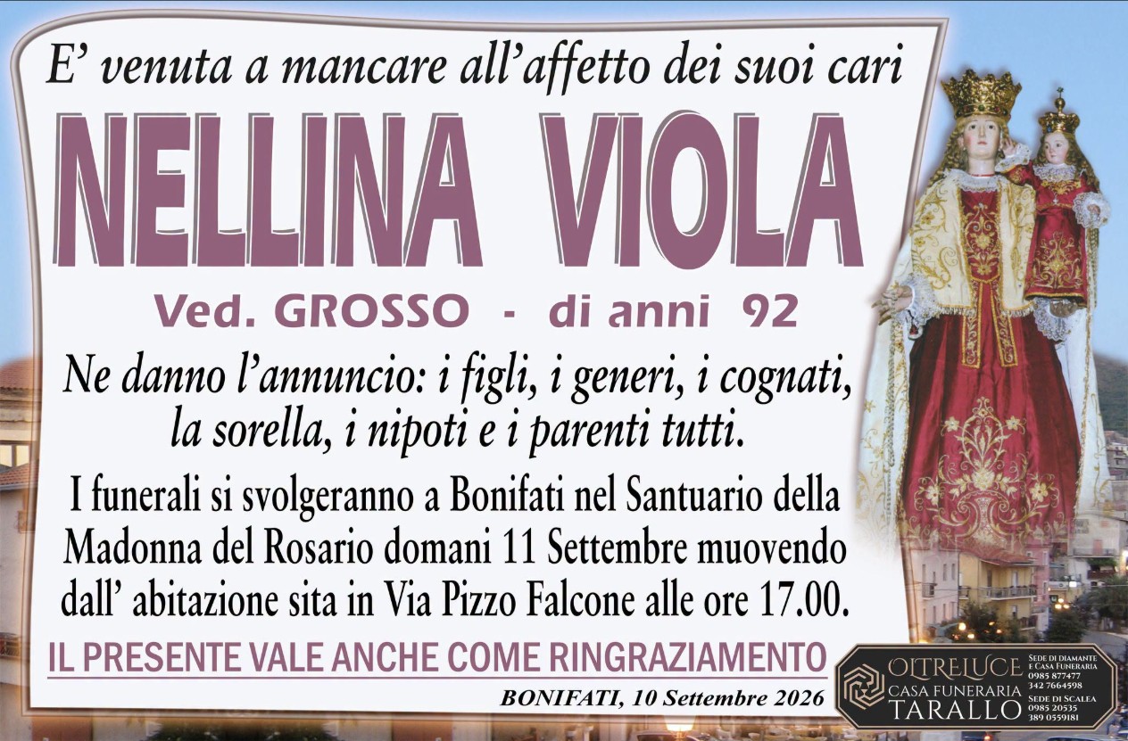 Necrologio di Nellina Viola
