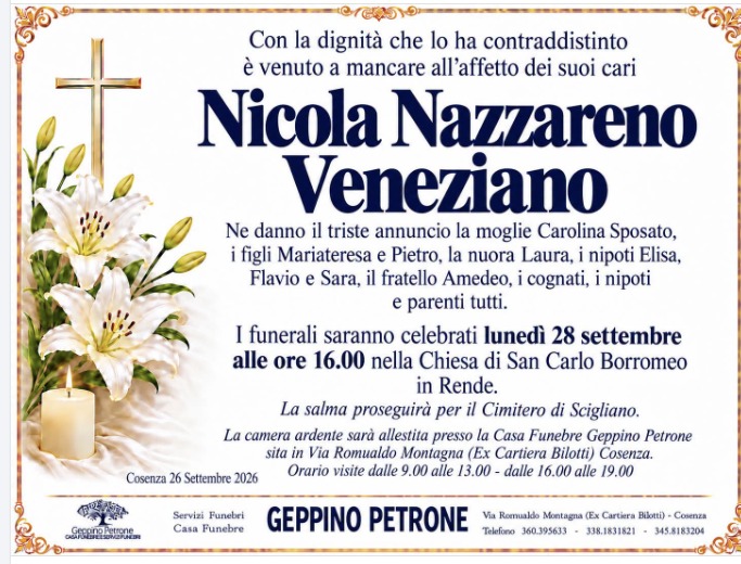 Ritratto di Nicola Nazzareno Veneziano