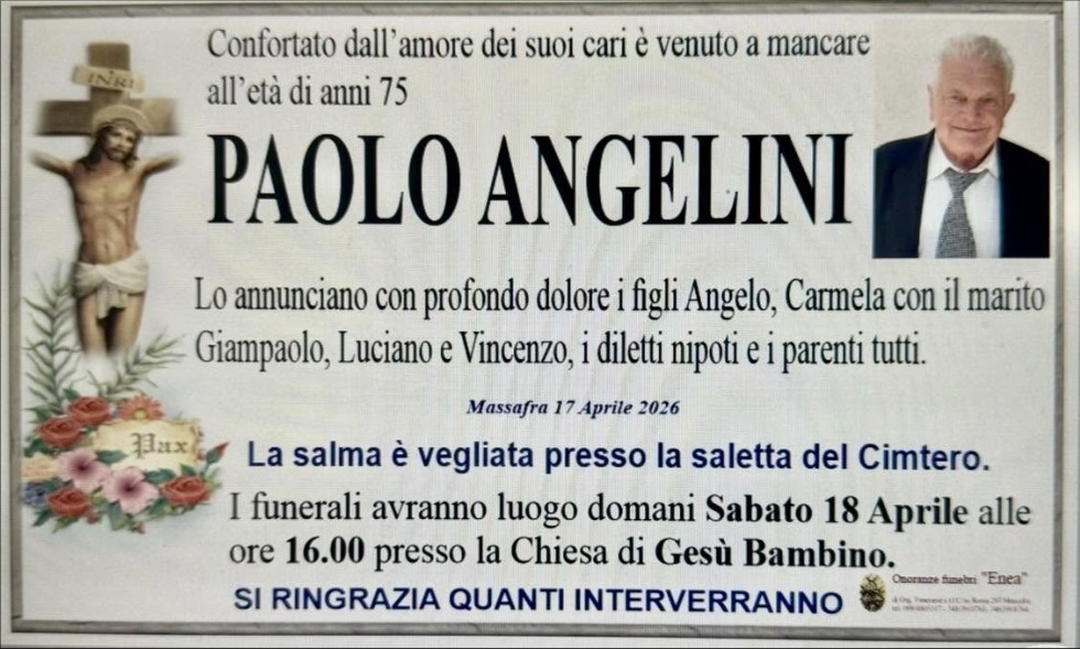 Necrologio di Paolo Angelini