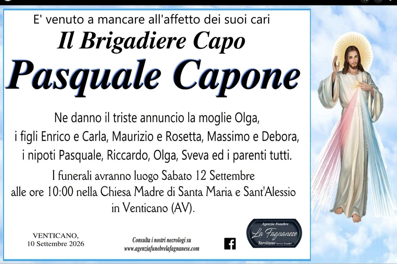 Necrologio di Pasquale Capone