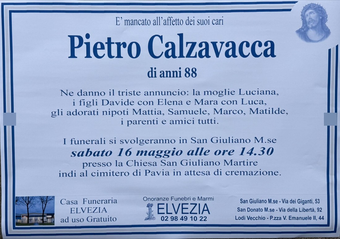 Ritratto di Pietro Calzavacca