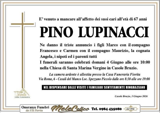 Necrologio di Pino Lupinacci