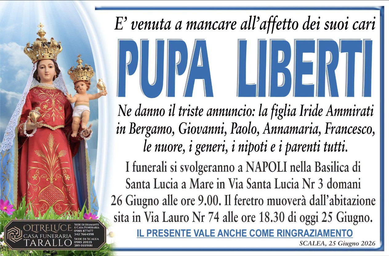 Necrologio di Pupa Liberti