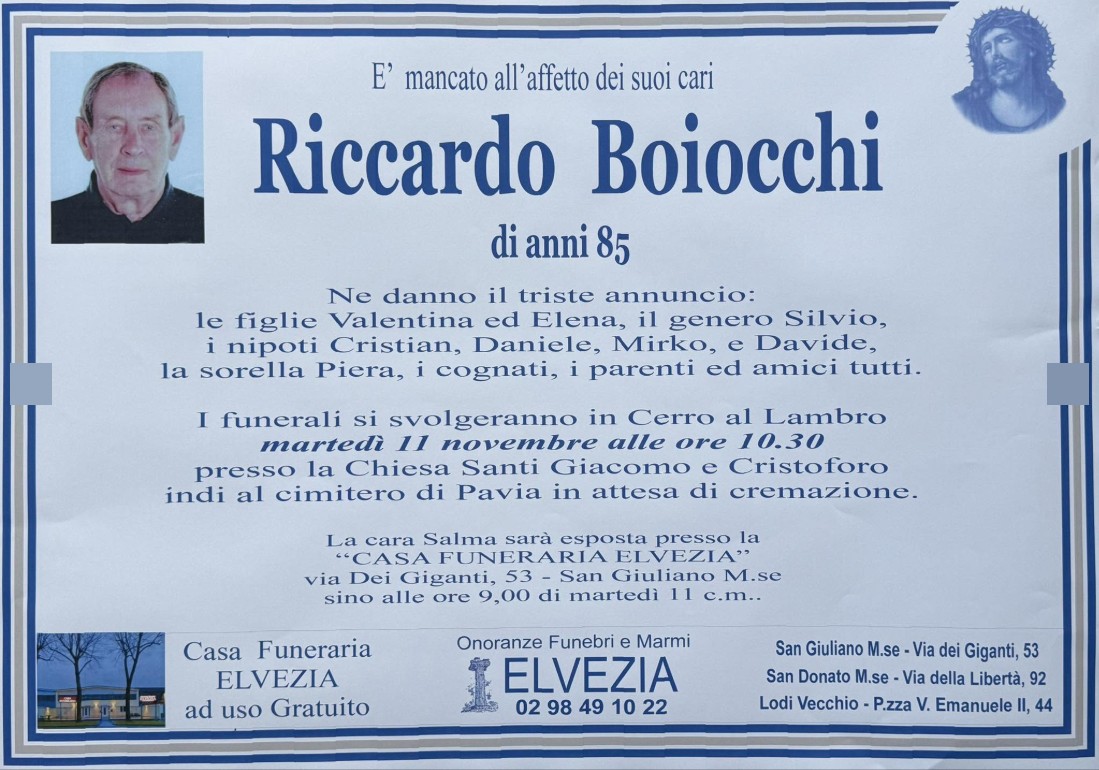 Necrologio di Riccardo Boiocchi