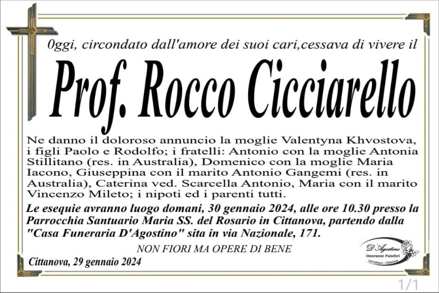 Ritratto di Rocco Cicciarello