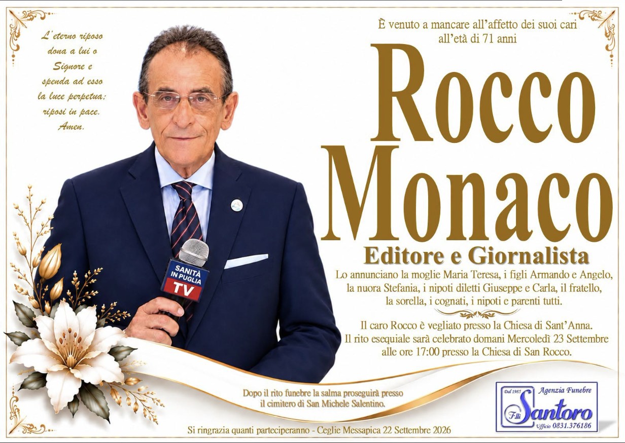 Necrologio di Rocco Monaco