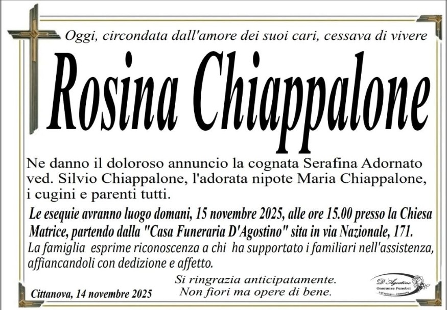 Ritratto di Rosina Chiappalone