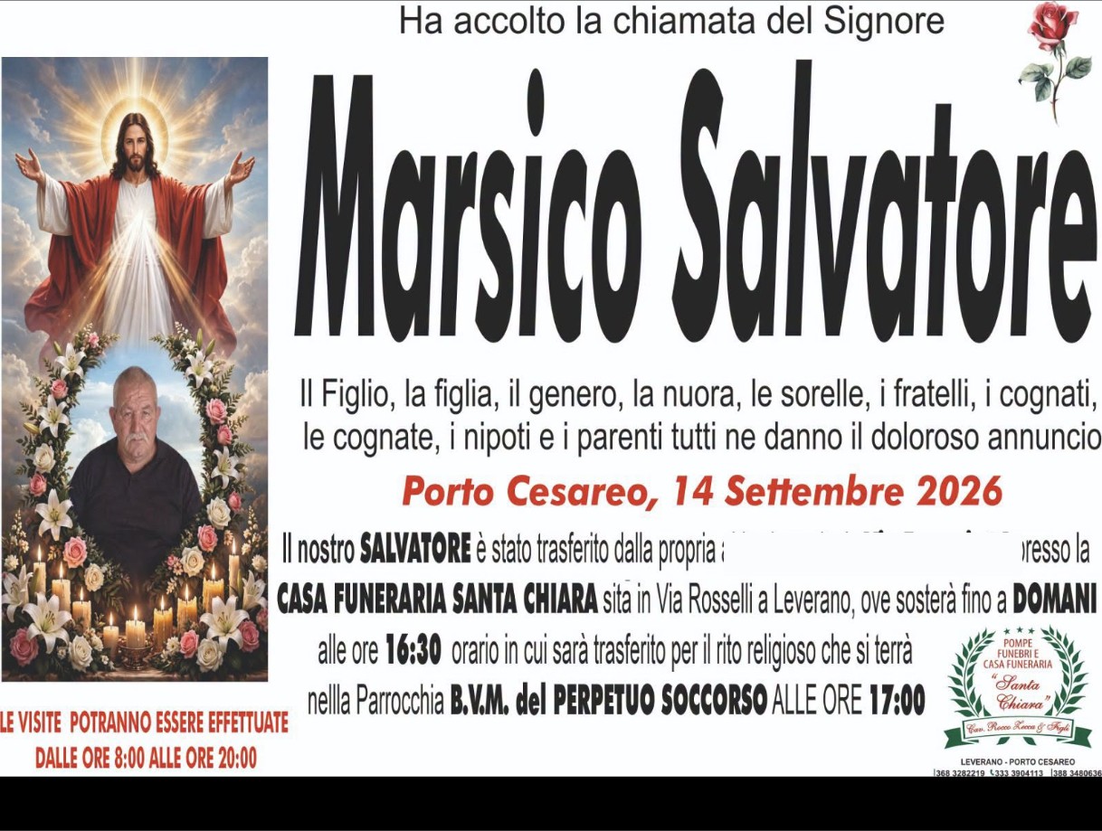 Necrologio di Salvatore Marsico