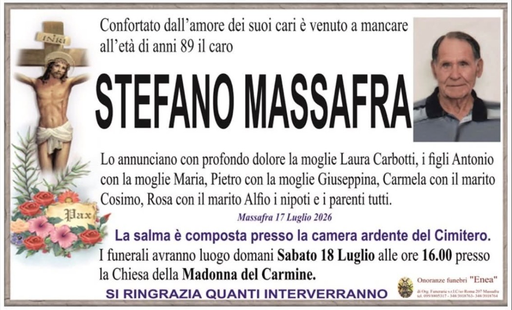 Necrologio di Stefano Massafra