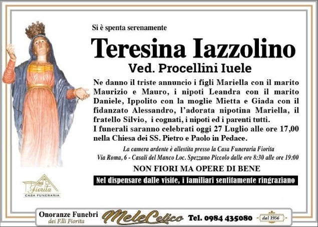 Ritratto di Teresina Iazzolino