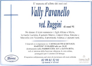Necrologio di Vally Pavanello