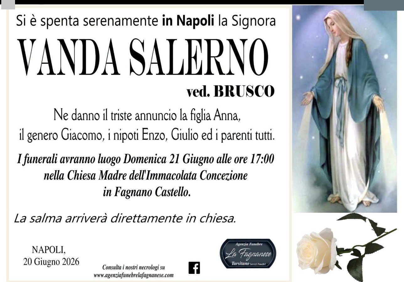 Necrologio di Vanda Salerno