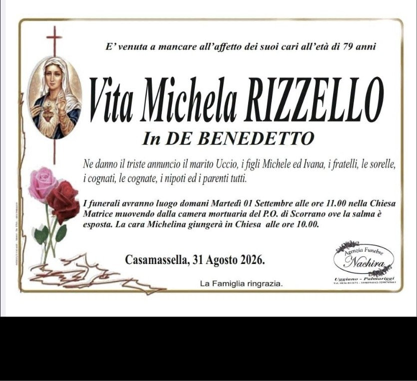 Necrologio di Vita Michela Rizzello