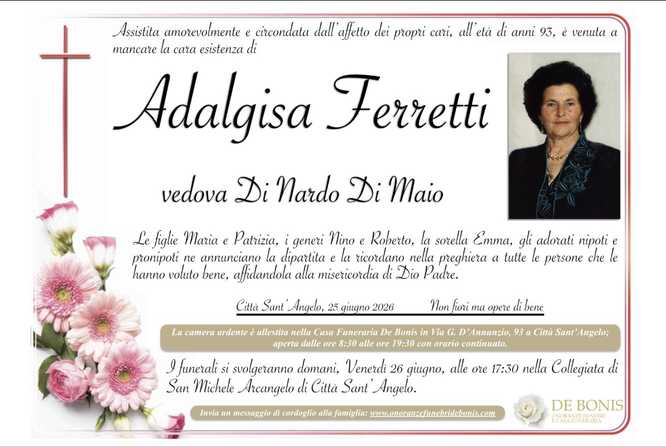 Necrologio di Adalgisa Ferretti