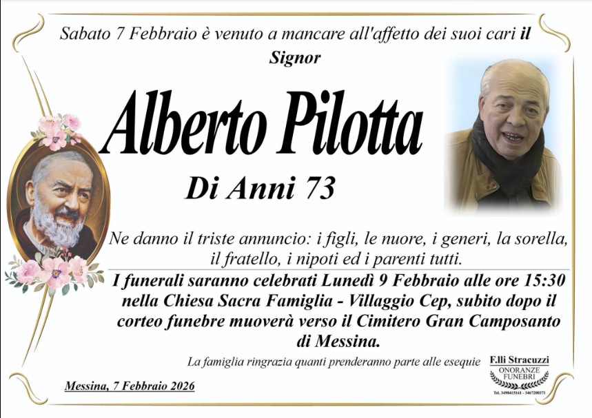 Necrologio di Alberto Pilotta