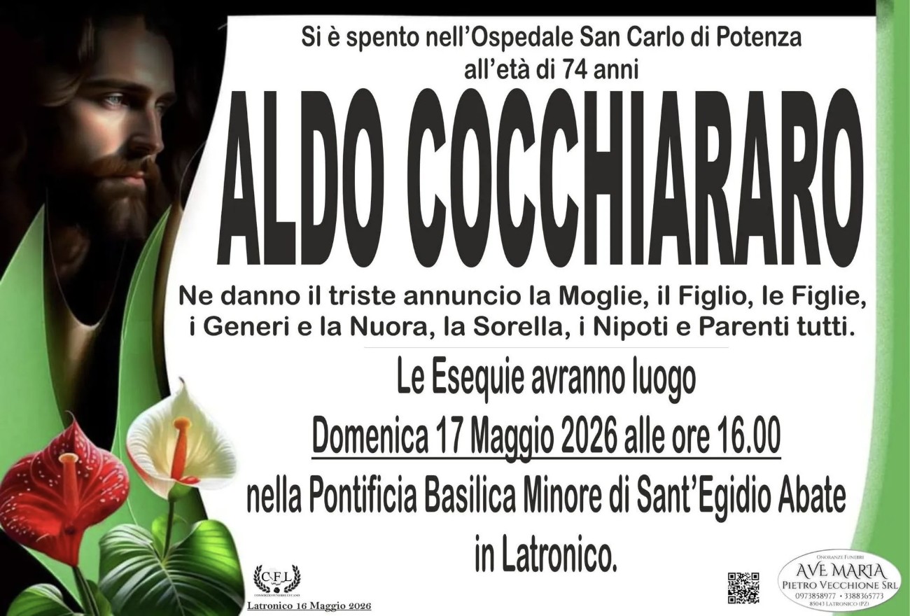 Necrologio di Aldo Cocchiararo