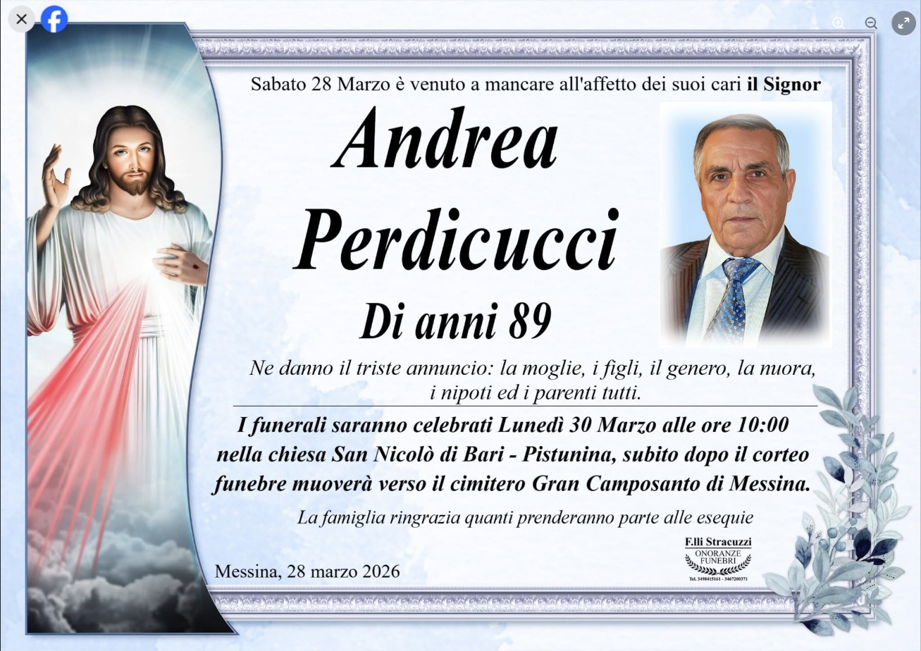 Necrologio di Andrea Perdicucci