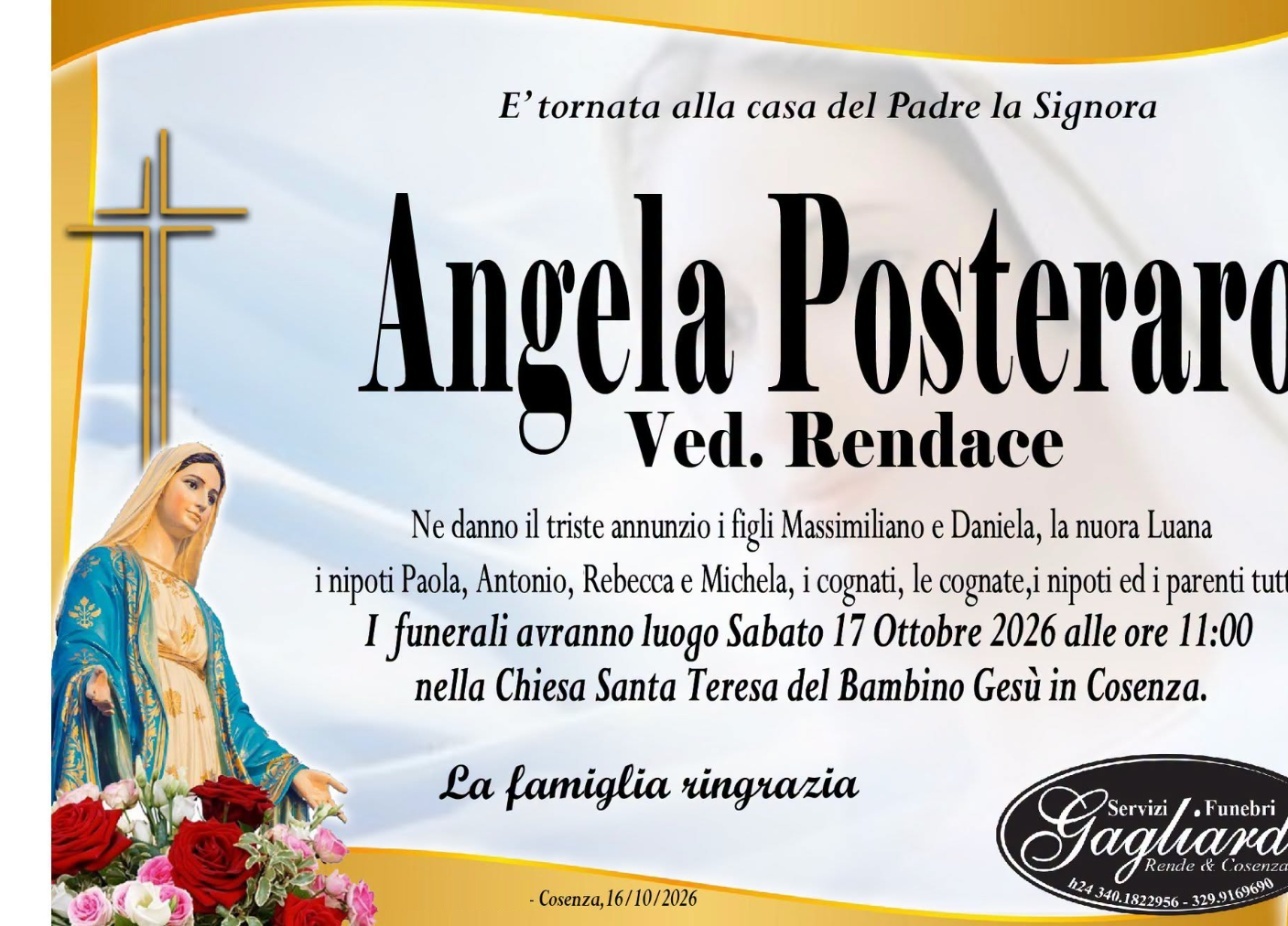 Necrologio di Angela Posteraro