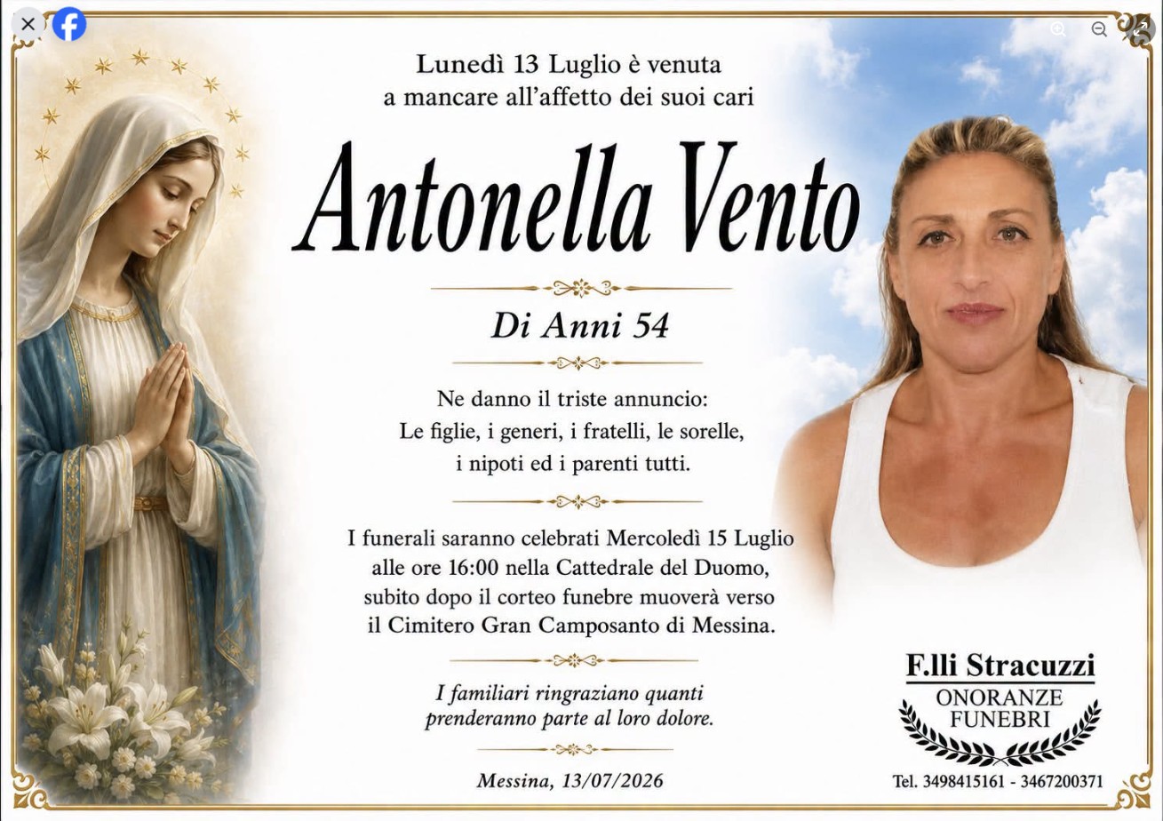 Necrologio di Antonella Vento