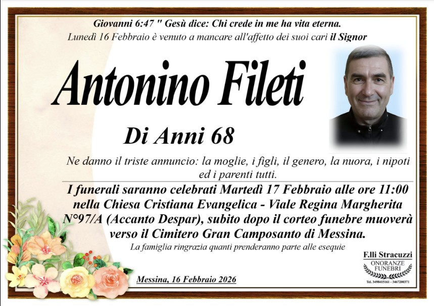 Necrologio di Antonino Fileti