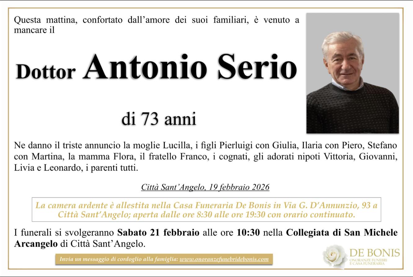 Necrologio di Antonio Serio