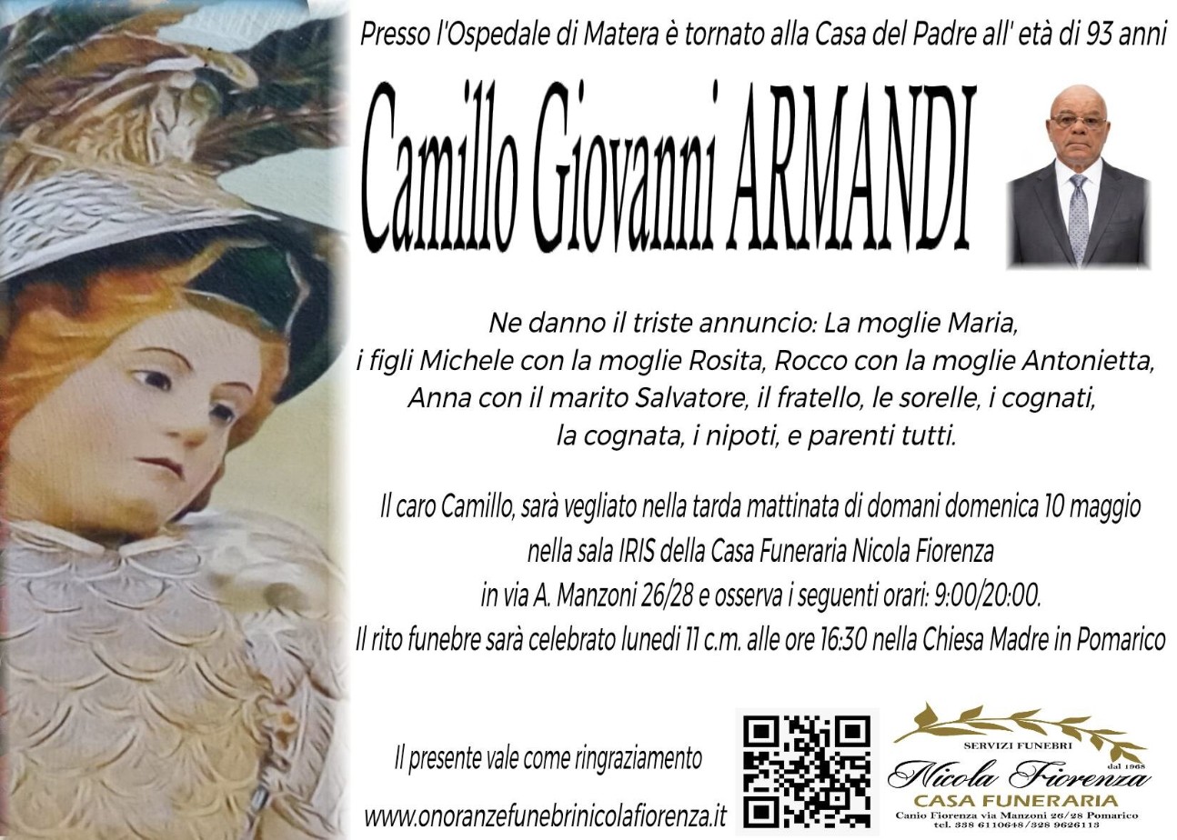Necrologio di Camillo Giovanni Armandi