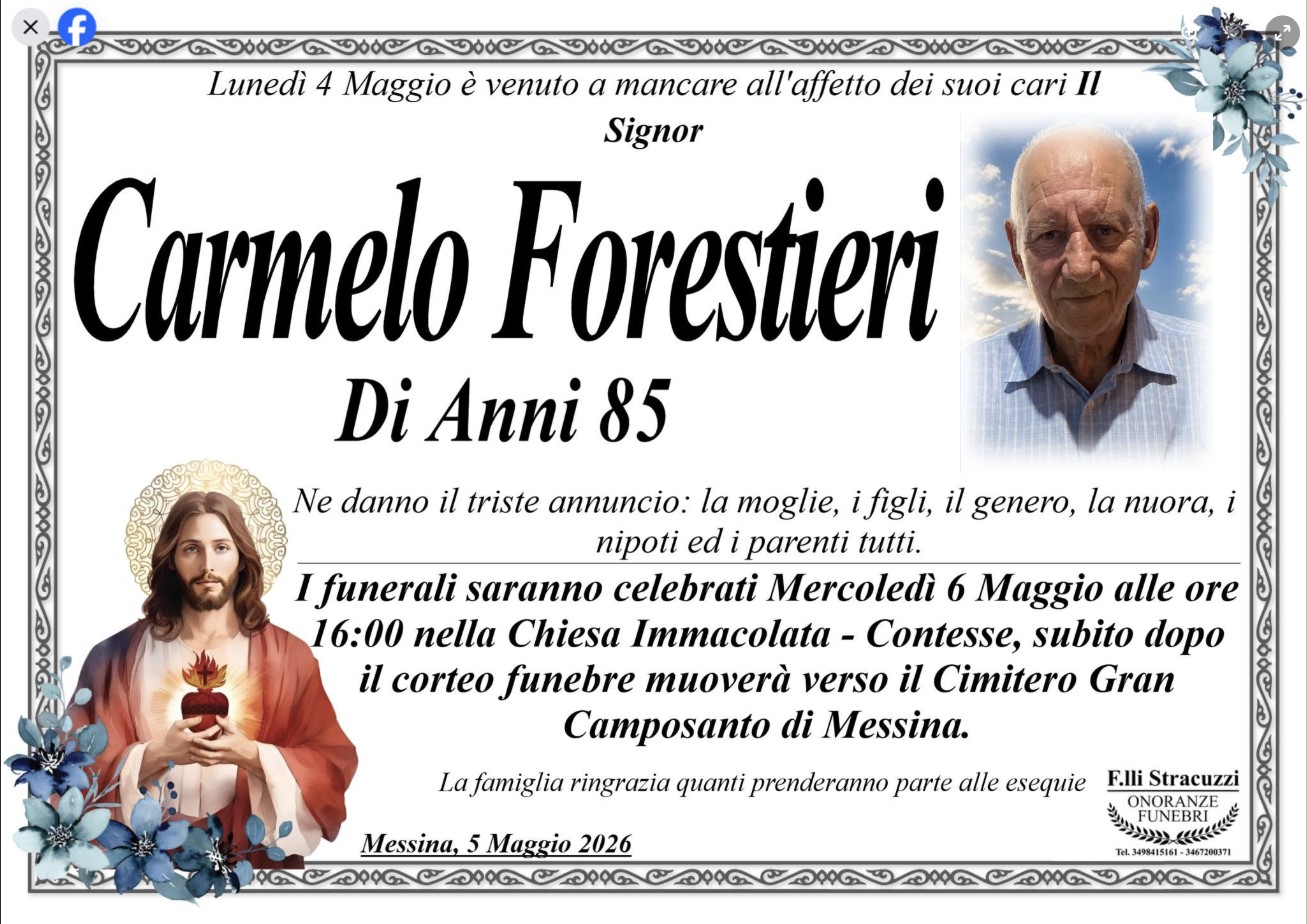 Necrologio di Carmelo Forestieri