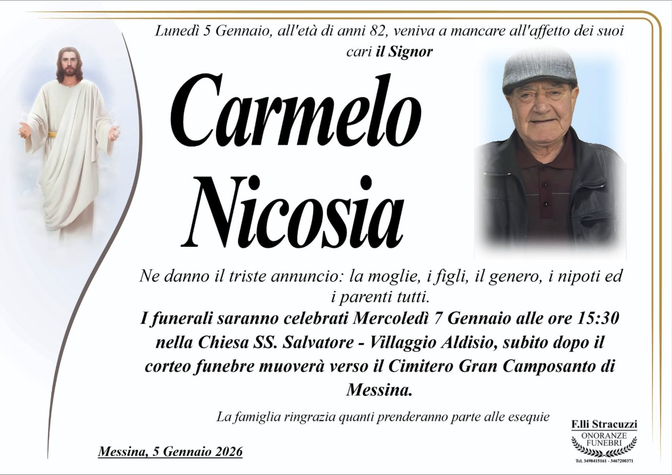 Necrologio di Carmelo Nicosia
