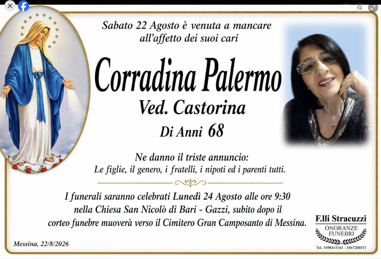 Necrologio di Corradina Palermo