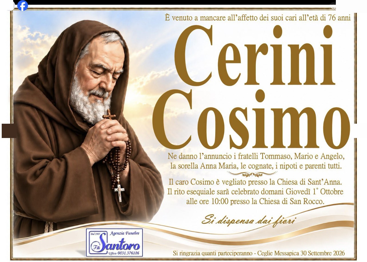 Necrologio di Cosimo Cerini