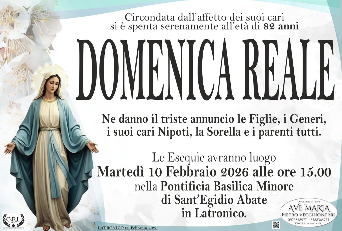Necrologio di Domenica Reale