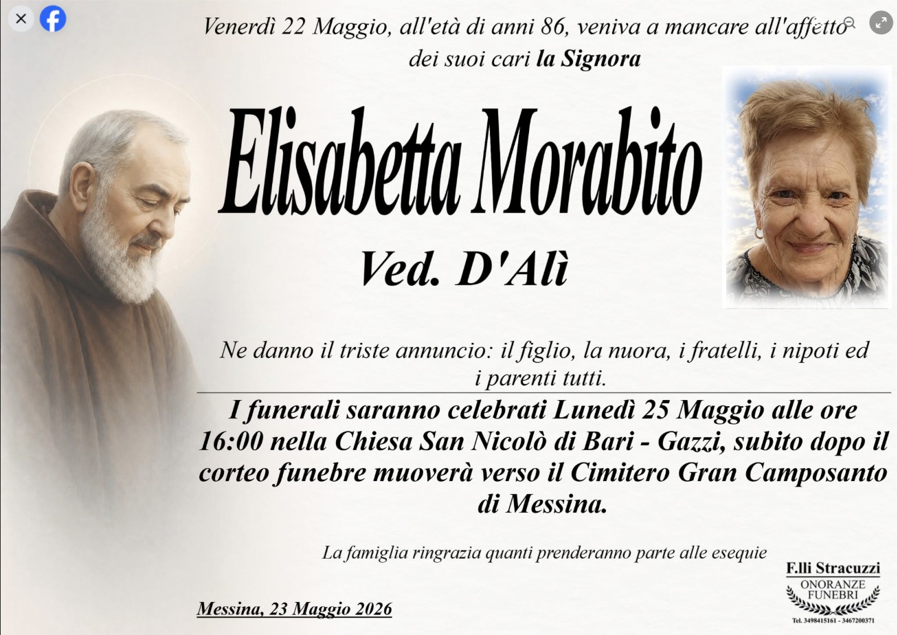 Necrologio di Elisabetta Morabito