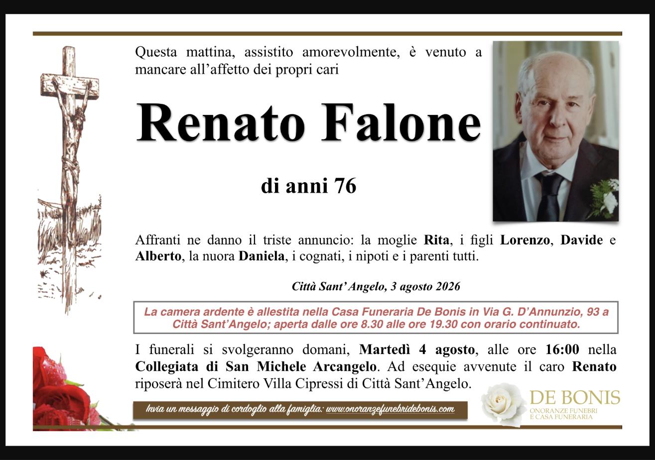 Necrologio di Renato Falone