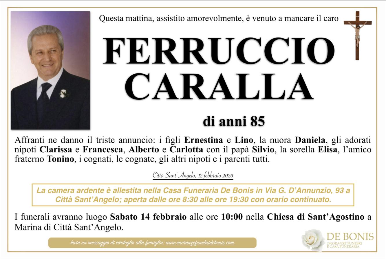 Necrologio di Ferruccio Caralla