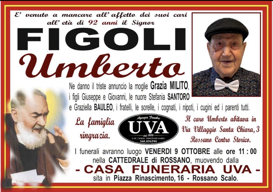 Necrologio di Umberto Figoli