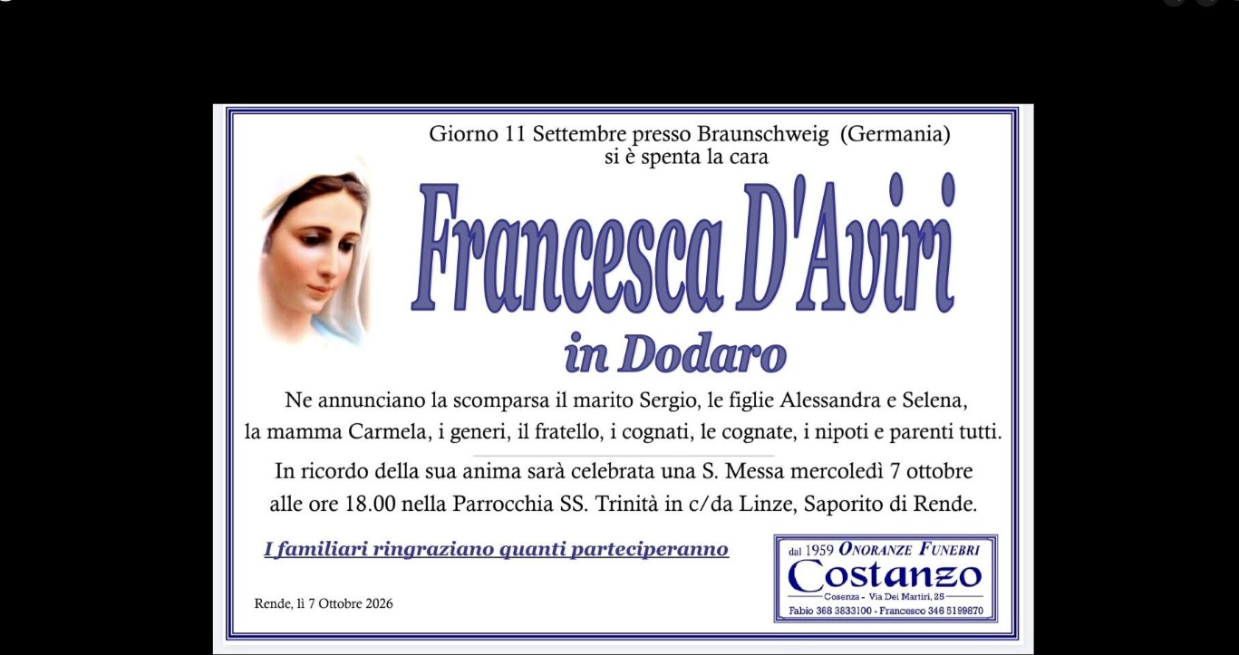 Ritratto di Francesca D'Aviri