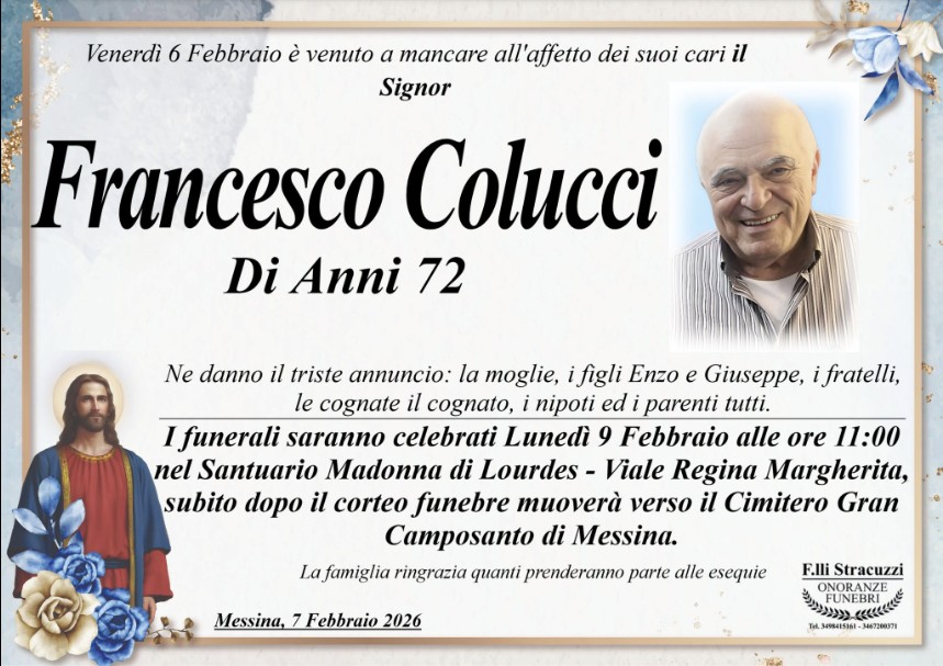 Necrologio di Francesco Colucci