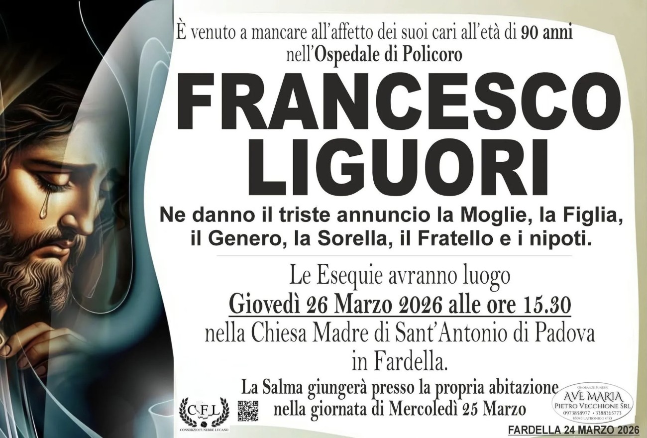 Necrologio di Francesco Liguori