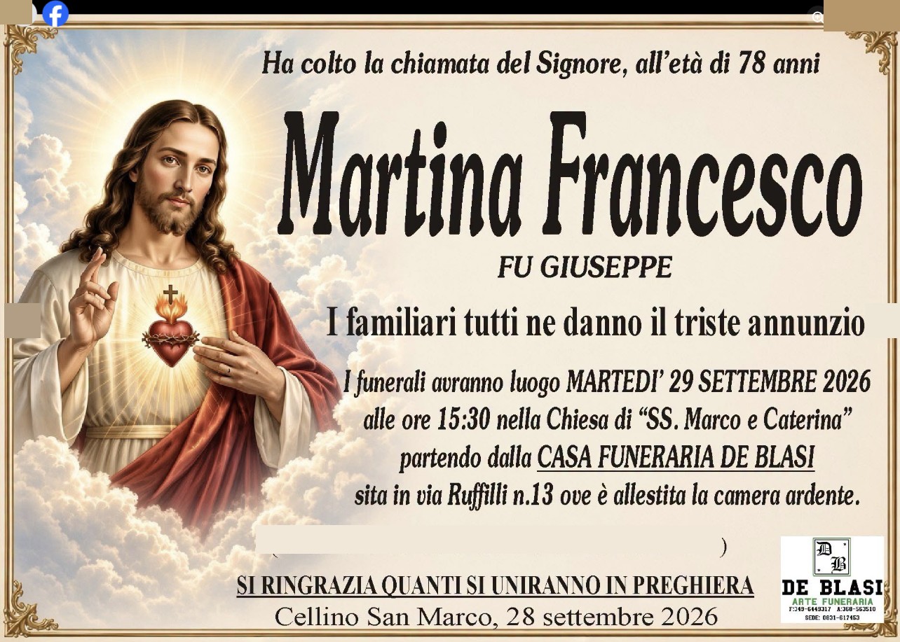 Necrologio di Francesco Martina