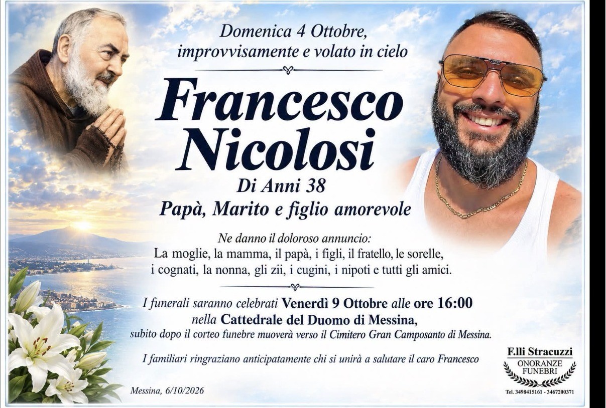 Necrologio di Francesco Nicolosi