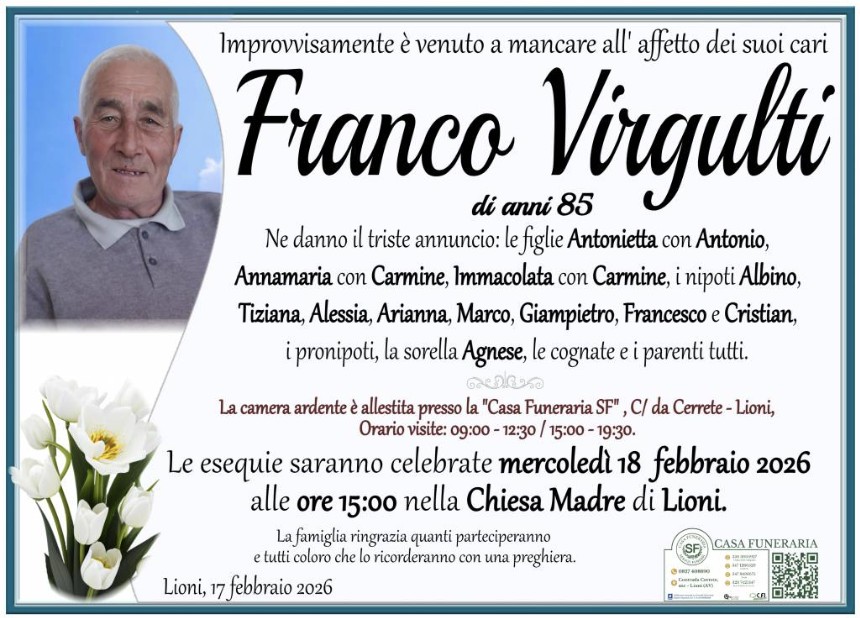 Necrologio di Franco Virgulti