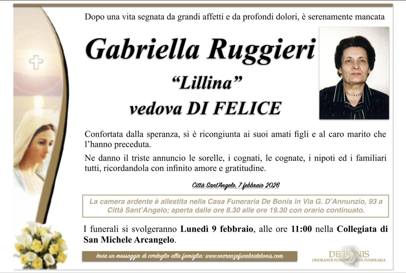 Necrologio di Gabriella Ruggieri