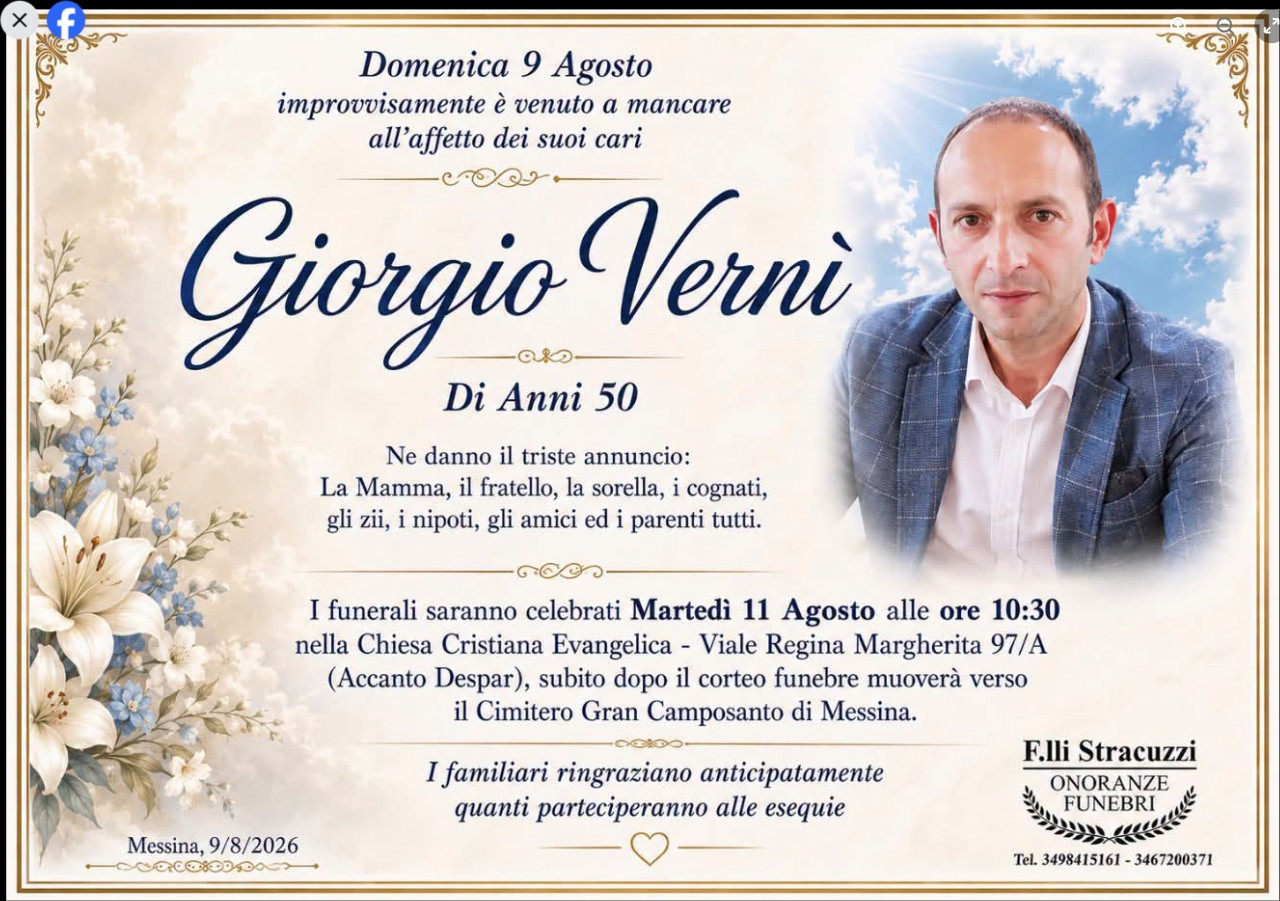 Necrologio di Giorgio Vernì