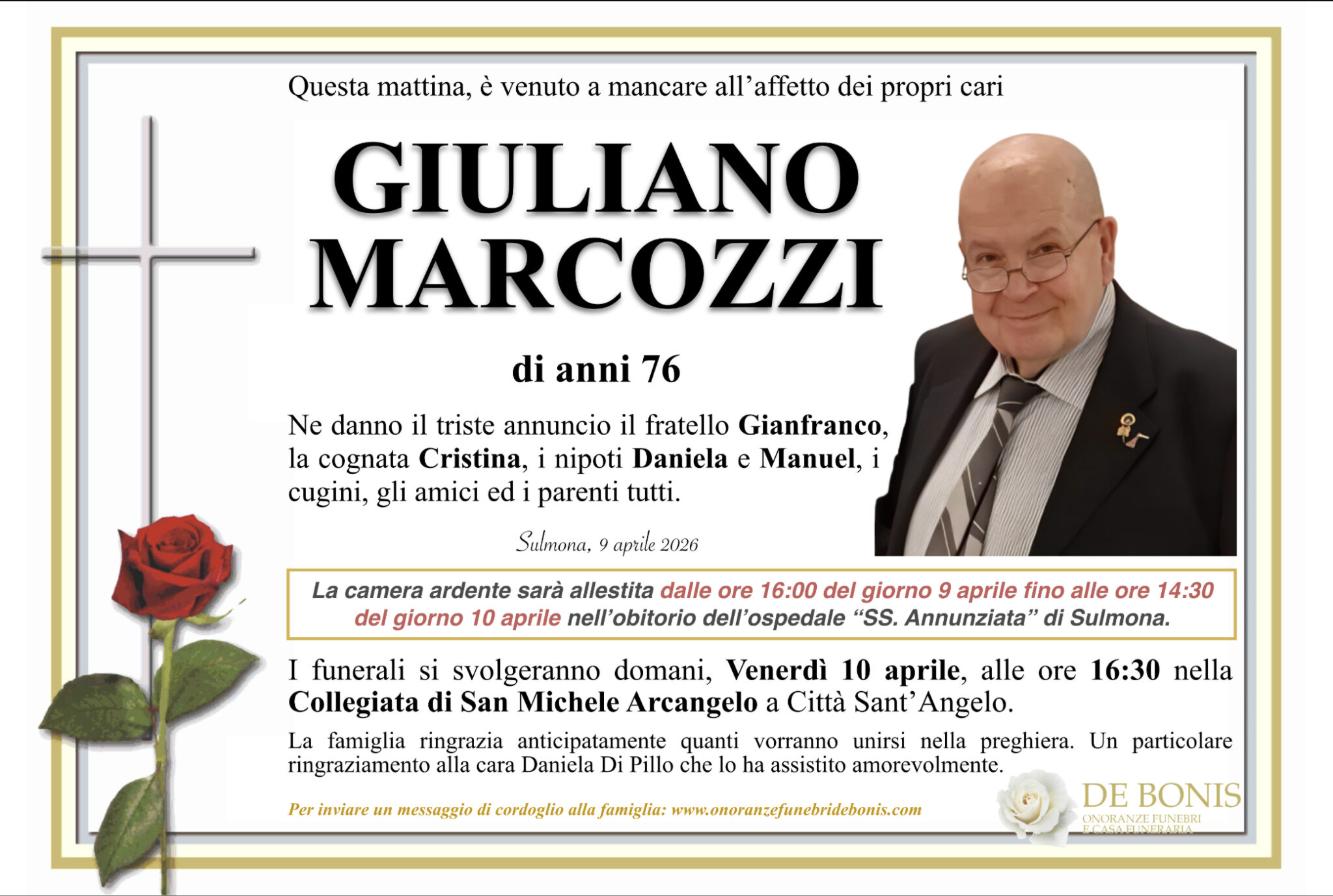 Necrologio di Giuliano Marcozzi