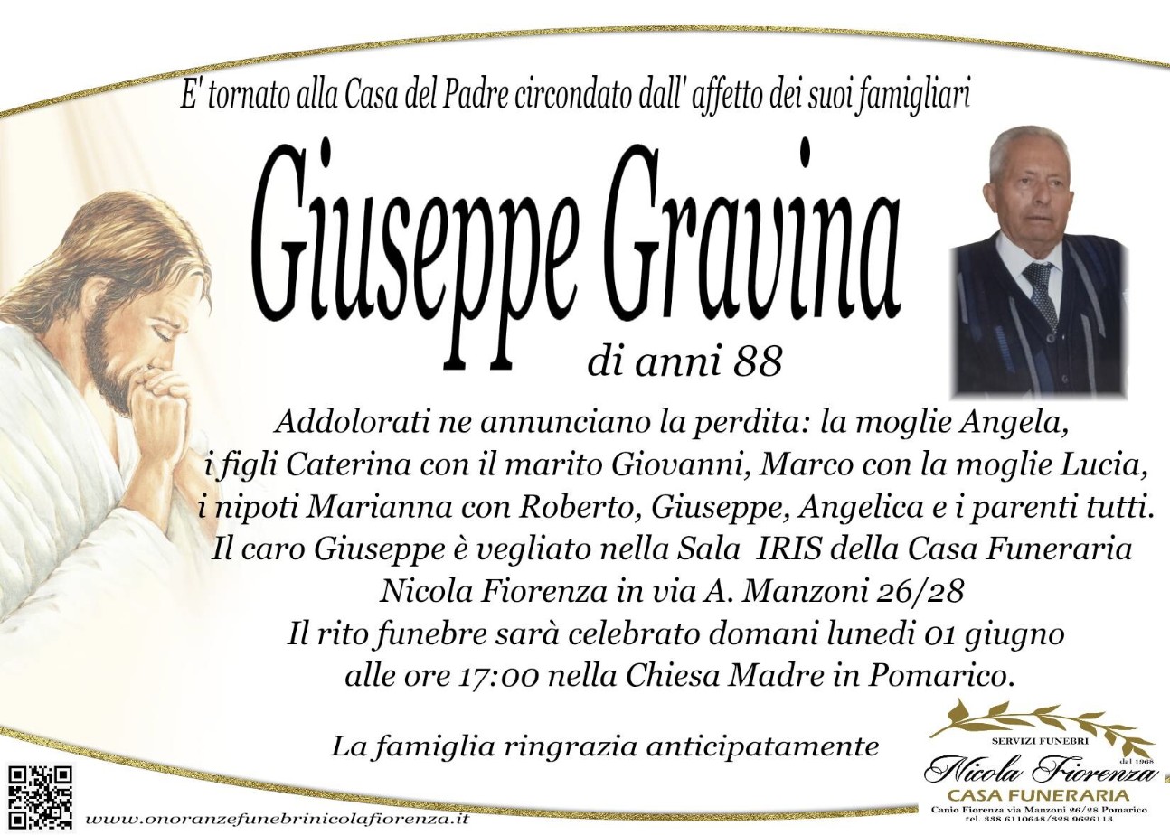 Necrologio di Giuseppe Gravina