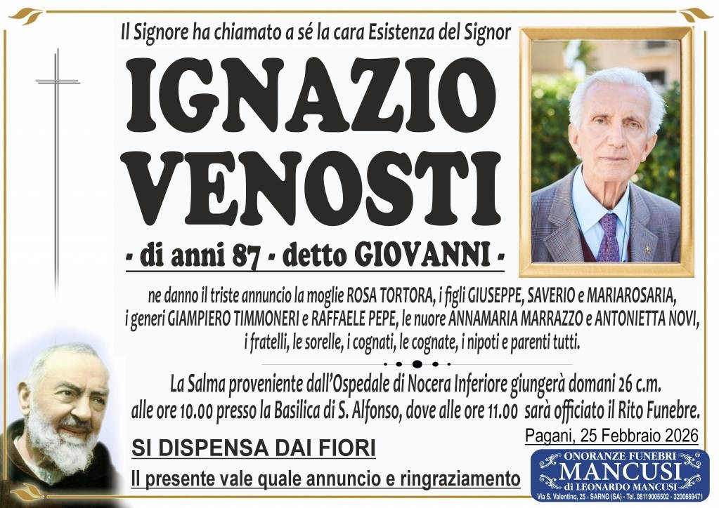 Necrologio di Ignazio Venosti