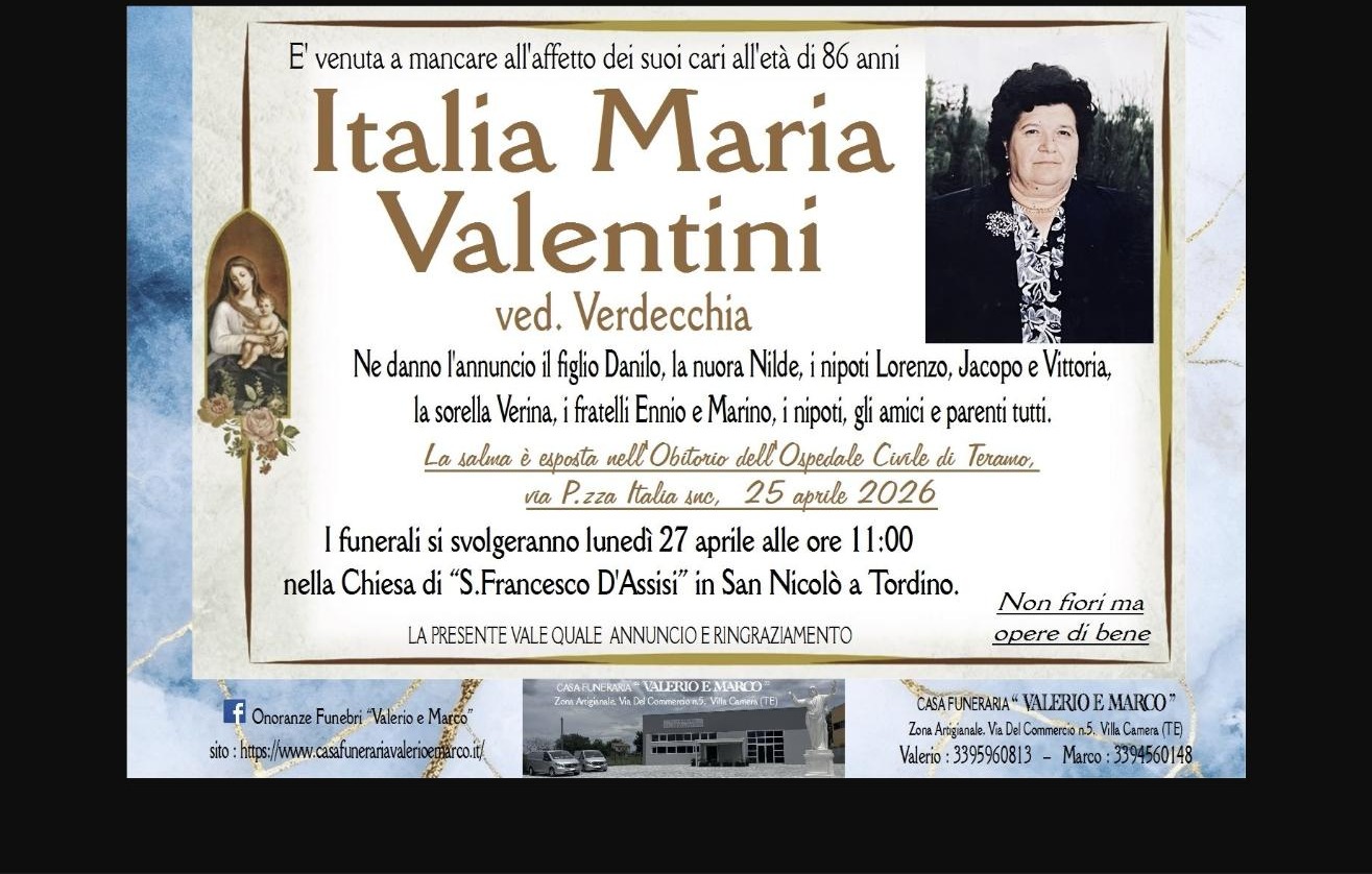 Ritratto di Italia Maria Valentini
