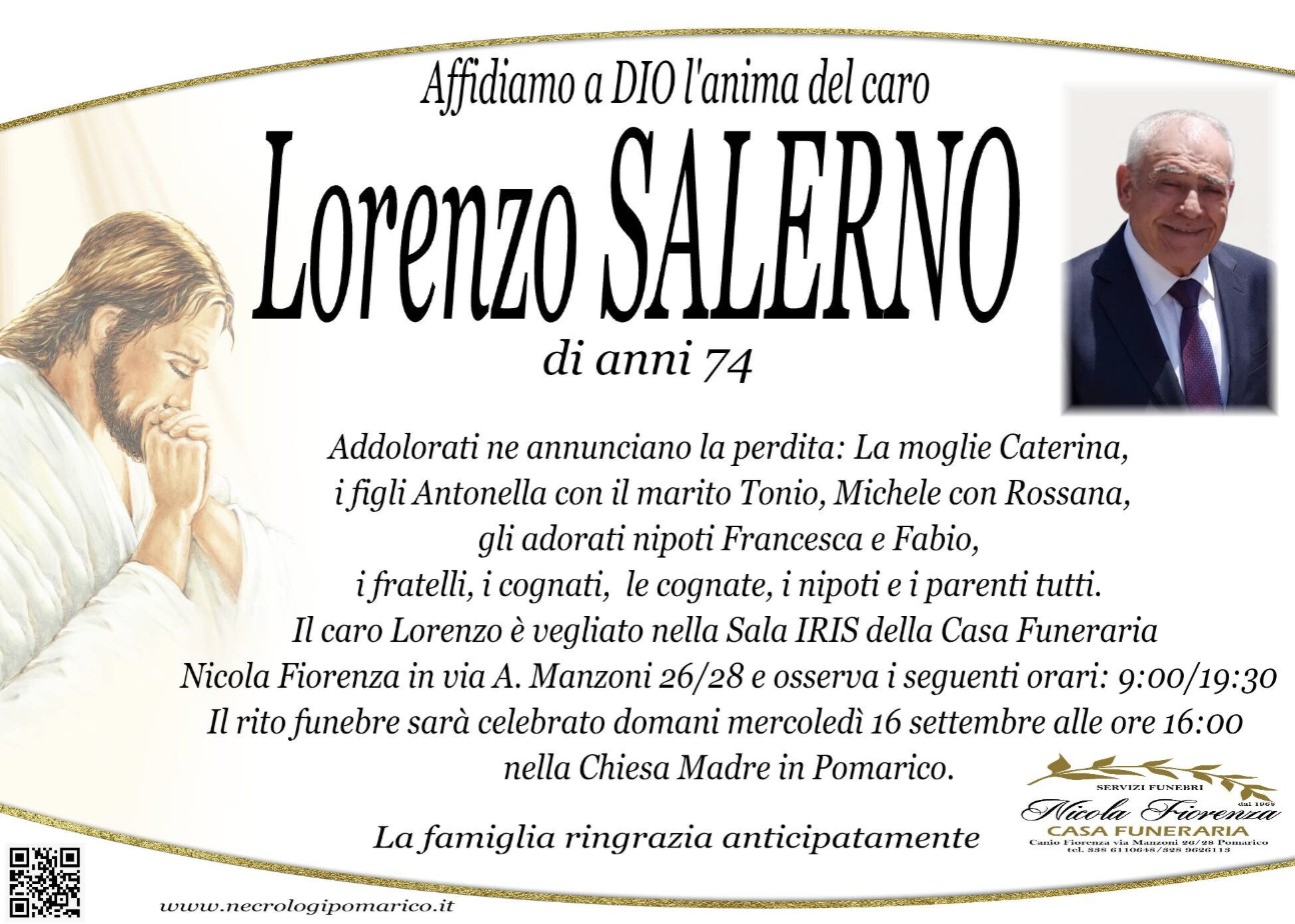 Necrologio di Lorenzo Salerno