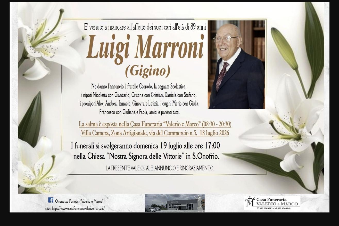 Necrologio di Luigi Marroni